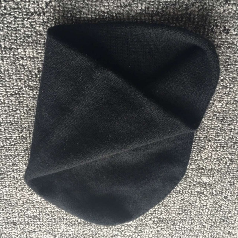 Pure Cashmere Hat Blue Black Color Winter Cashmere Hat 